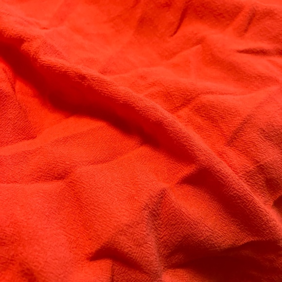 Orange Linen Mini Dress - Picture 2 of 7